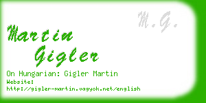 martin gigler business card